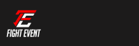Logo avec les lettres « FE » stylisées rouges et blanches sur fond noir, au-dessus du texte blanc gras « FIGHT EVENT ». Transmet énergie et enthousiasme.